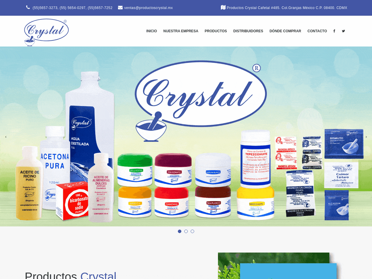 productos crystal